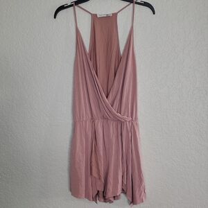 Bear Dance Taupe Pink Romper Size S